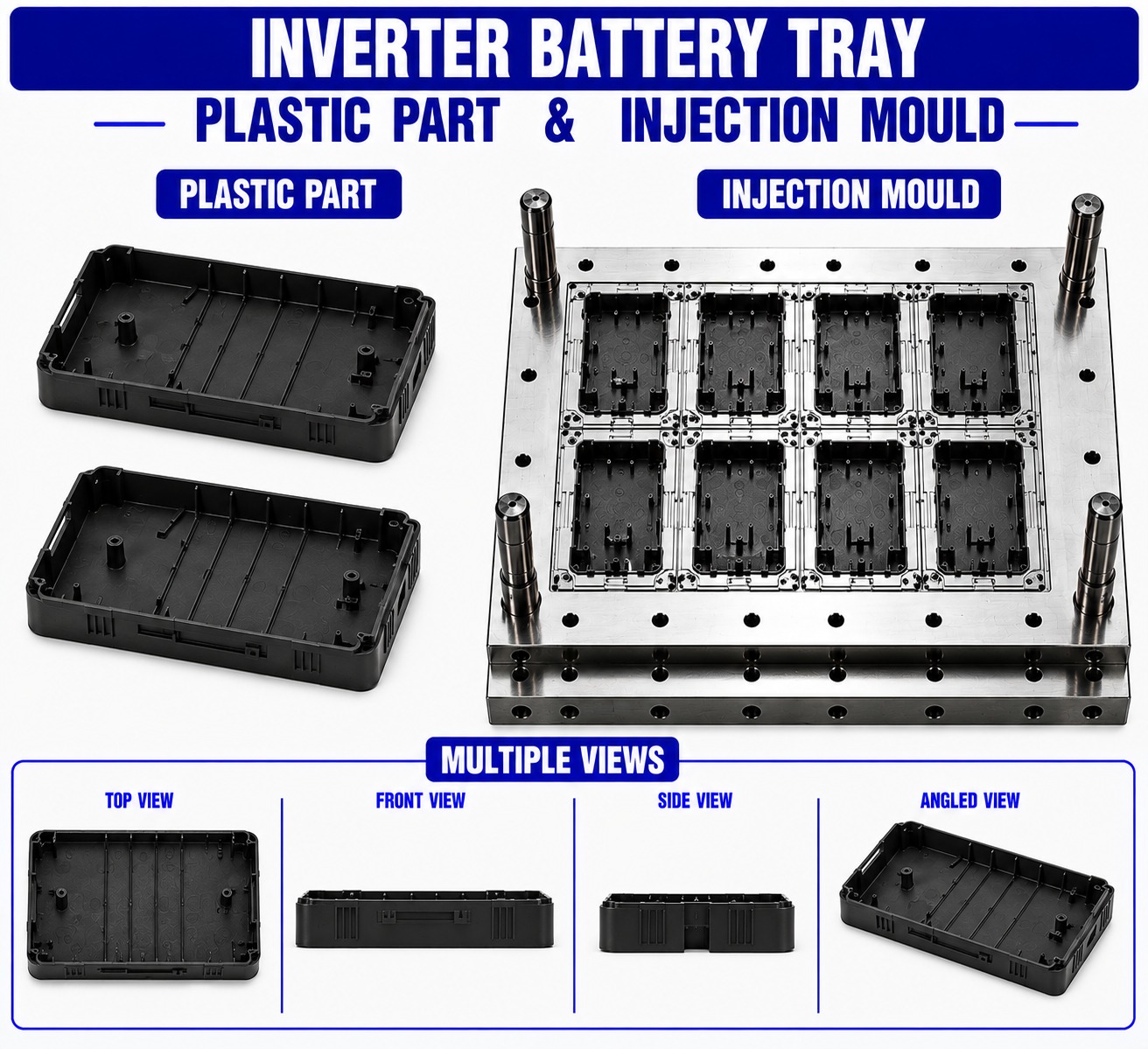 Inverter Plastic Battery Tray Mould and Moulding Service